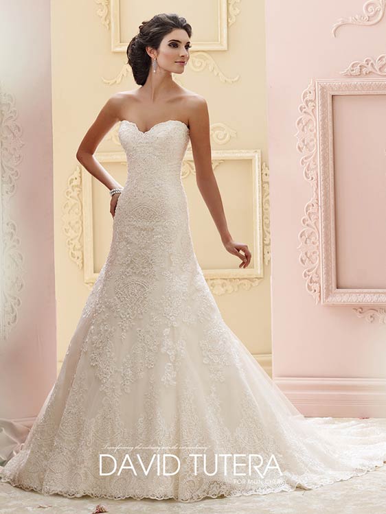 David Tutera Mon Cheri Wedding Dress style 215265. Available at To Have and To Hold Bridalwear Mirfield